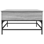 ZNTS Coffee Table Grey Sonoma 80x80x45 cm Engineered Wood and Metal 845404