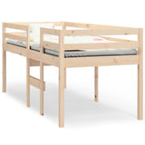 ZNTS High Sleeper Bed without Mattress 75x190 cm Small Single Solid Wood Pine 821619