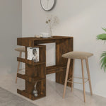 ZNTS Bar Table with Storage Rack Smoked Oak 100x50x101.5cm Engineered Wood 812960