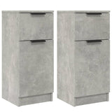 ZNTS Sideboards 2 pcs Concrete Grey 30x30x70 cm Engineered Wood 811124