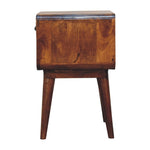 Curve Open Slot Chestnut Bedside IN3363