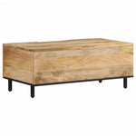 ZNTS Coffee Table 100x54x40 cm Solid Wood Mango 358224