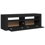 ZNTS TV Cabinet with LED Lights Black 120x35x40 cm 804311