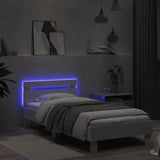 ZNTS Bed Frame without Mattress with LED Lights White 90x200 cm 838715