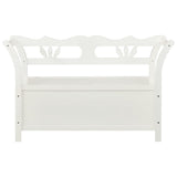 ZNTS Bench White 107x45x75.5 cm Solid Wood Fir 351773