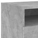 ZNTS Bedside Cabinets with LED Lights 2 pcs Concrete Grey 40x39x37 cm 836805