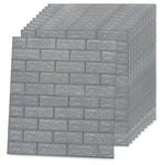 ZNTS 3D Wallpaper Bricks Self-adhesive 40 pcs Anthracite 150723