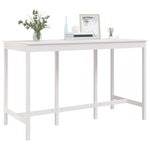 ZNTS Bar Table White 180x80x110 cm Solid Wood Pine 822163