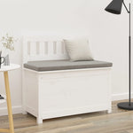 ZNTS Bench White 80x41x77 cm Solid Wood Pine 823550