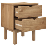 ZNTS Bedside Cabinet OTTA 45x39x57 cm Solid Wood Pine 348576