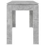 ZNTS Dining Table Concrete Grey 120x60x76 cm Engineered Wood 800760