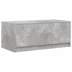 ZNTS Coffee Table with Glass Doors Concrete Grey 102x50x42 cm 836416