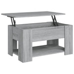 ZNTS Coffee Table Grey Sonoma 79x49x41 cm Engineered Wood 819276