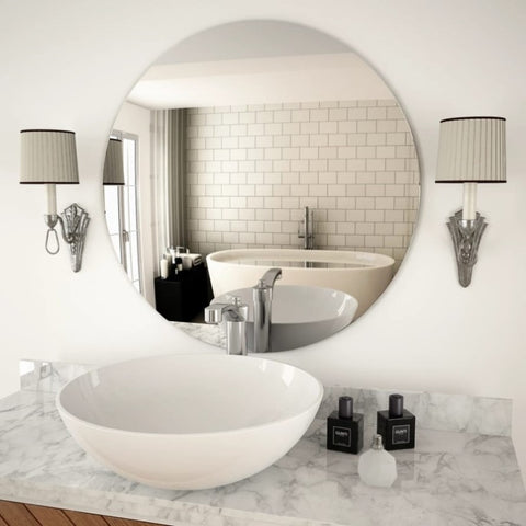 ZNTS Wall Mirror 70 cm Round Glass 245705