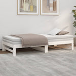 ZNTS Pull-out Day Bed without Mattress White 2x cm 823415