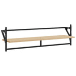 ZNTS 6 Piece Wall Shelf Set with Bars Sonoma Oak Engineered Wood 836269