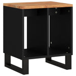 ZNTS Side Table 40x31x46 cm Solid Wood Acacia&Engineered Wood 350645