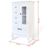 ZNTS Cabinet with 5 Drawers 2 Shelves White 241150