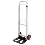 ZNTS Iron 150kg Portable Folding Collapsible Aluminum Cart Dolly Push Truck Trolley Silver 41379387