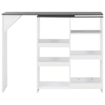 ZNTS Bar Table with Moveable Shelf White 138x39x110 cm 280226