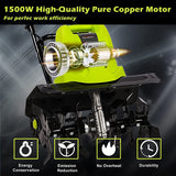ZNTS Electric 1500W Tiller, Upgraded Foldable Garden Soil Cultivator Rotavator with 6 Sharp Blades, 40cm 30875674
