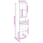 ZNTS Book Cabinet Sonoma Oak 36x30x171 cm Engineered Wood 802870