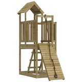 ZNTS Playhouse with Climbing Wall Impregnated Wood Pine 3155833
