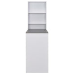 ZNTS Bar Table with Cabinet White 115x59x200 cm 280231