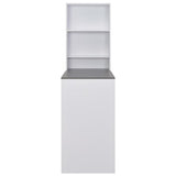 ZNTS Bar Table with Cabinet White 115x59x200 cm 280231