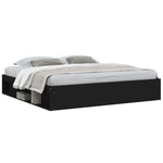 ZNTS Bed Frame without Mattress Black 200x200 cm 3203888