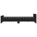 ZNTS Bed Frame without Mattress Black 120x200 cm 3203741