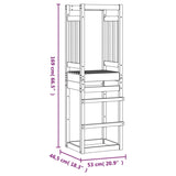 ZNTS Play Tower 53x46.5x169 cm Solid Wood Pine 826577
