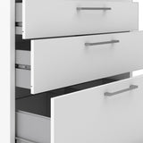 Prima Bookcase 1 Shelf With 2 Drawers + 2 File Drawers In White 720804202649