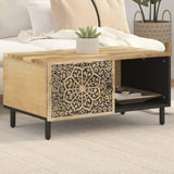 ZNTS Coffee Table 80x50x40 cm Solid Wood Mango 358216