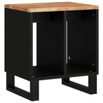 ZNTS Side Table 40x31x46 cm Solid Wood Acacia&Engineered Wood 350645