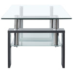 ZNTS Coffee Table Grey and Transparent 95x55x40 cm Tempered Glass 330305