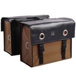ZNTS Willex Bicycle Panniers Tarpaulin 52 L Matt Black and Matt Brown 421017