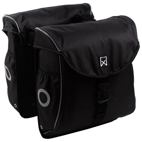 ZNTS Willex Bicycle Panniers 300 Flexi 24 L Black and Silver 424101