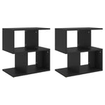 ZNTS Bedside Cabinets 2 pcs Black 50x30x51.5 cm Engineered Wood 806367