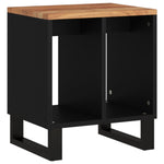 ZNTS Side Table 40x31x46 cm Solid Wood Acacia&Engineered Wood 350645
