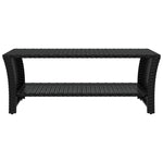 ZNTS Coffee Table Black 100x50x40 cm Poly Rattan 319390