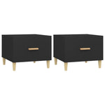 ZNTS Coffee Tables 2 pcs Black 50x50x40 cm Engineered Wood 812711