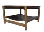 ZNTS Leather sling Coffee Table - leather top Leather GLAD05L