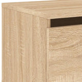 ZNTS Wall-mounted Bedside Cabinets with LED Lights 2 pcs Sonoma Oak 836831