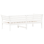 ZNTS Day Bed without Mattress White 75x190 cm Small Single Solid Wood Pine 842883