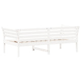 ZNTS Day Bed without Mattress White 75x190 cm Small Single Solid Wood Pine 842883