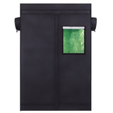ZNTS LY-120*60*180 Home Use Dismountable Hydroponic Plant Grow Tent with Window Black 30595919