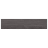 ZNTS Wall Shelf Dark Brown 180x40x cm Treated Solid Wood Oak 363839