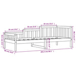 ZNTS Day Bed without Mattress White 80x200 cm Solid Wood Pine 840368