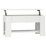ZNTS Coffee Table White 101x49x52 cm Engineered Wood 809701